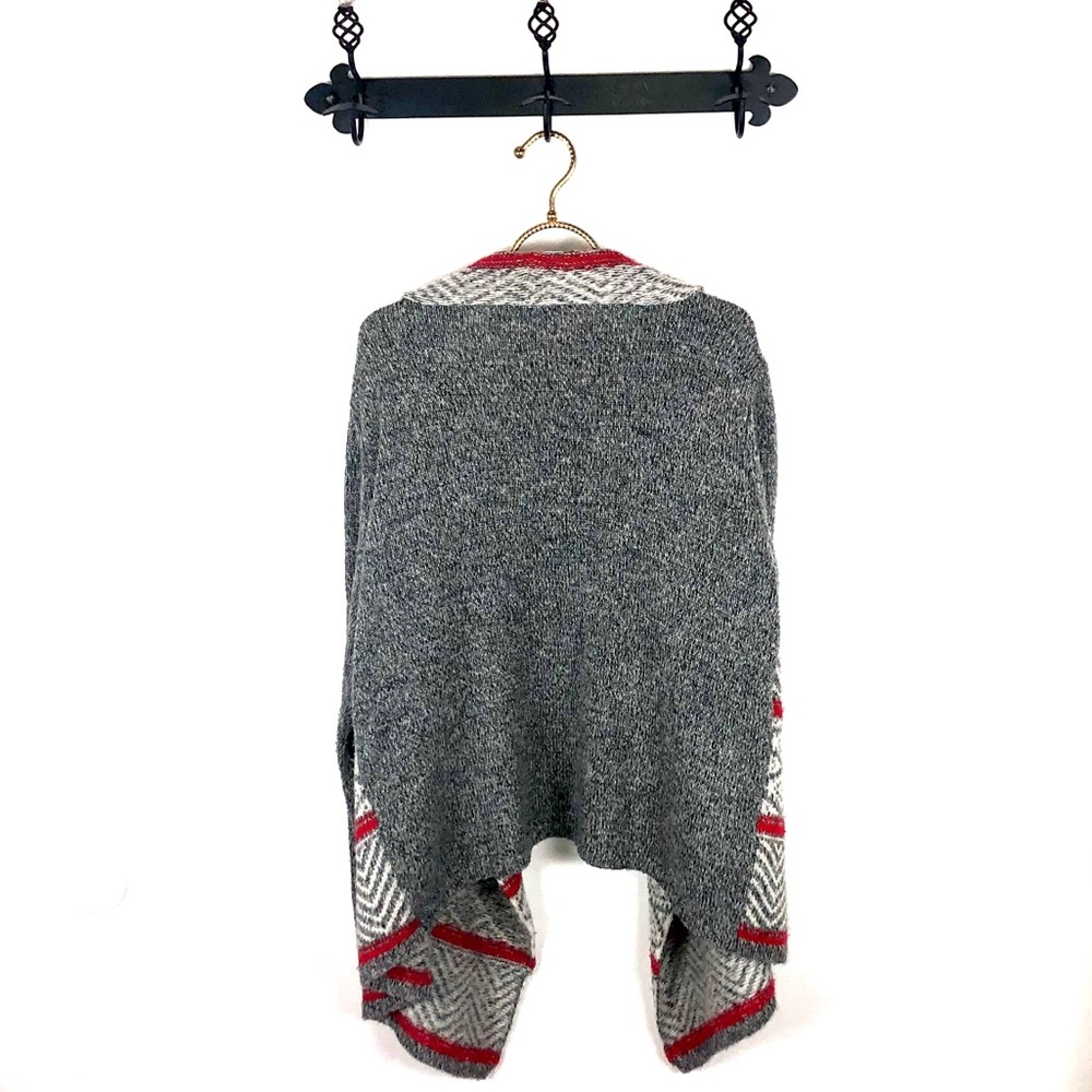 American Eagle Tribal Grey Sweater Cardigan Large - Picture 3 of 5